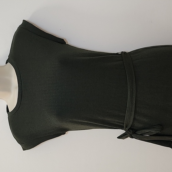 ALYA The Elixir Green  The Long Weekend Sleeveless Tank Ribbed Midi Dress SZ XS - Picture 3 of 16